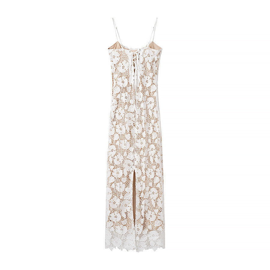 Frauen - Ärmelloses Spitzen-Maxikleid - Elegant & schick - Perfekt für Sommerveranstaltungen